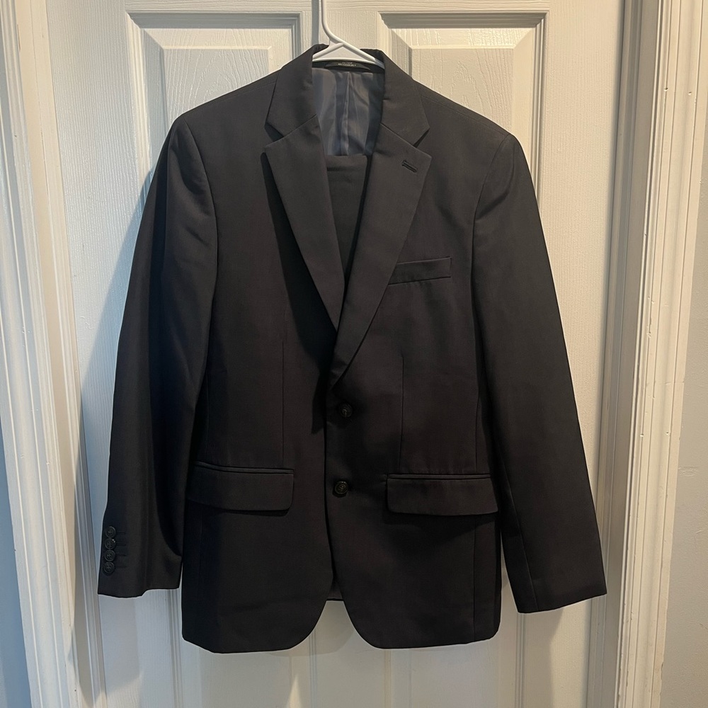 Mens Navy Blue Suit 38R Pants 32W 30L